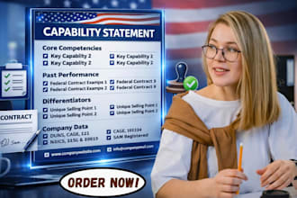 design a professional capability statement for your business