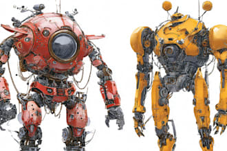 design spectacular robots, cyborgs and mechs