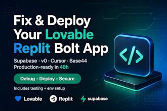 fix deploy lovable replit bolt lovable supabase rocket new v0 cursor ai base44