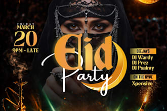 design a luxury club, event, anniversary, or any party flyer