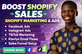 boost shopify sales facebook ads instagram tiktok klaviyo sales funnel shopify