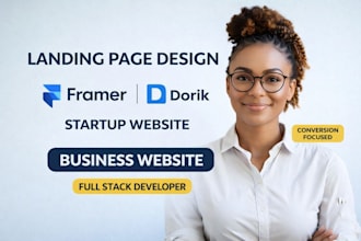 design framer landing pages framer startup website dorik business website