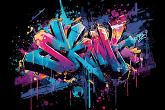 design graffiti artwork for music and branding