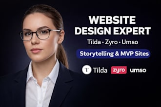 build tilda storytlling website zyro small business website umso mvp website