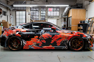 design a custom vehicle wrap, cars, pickups, trailers,