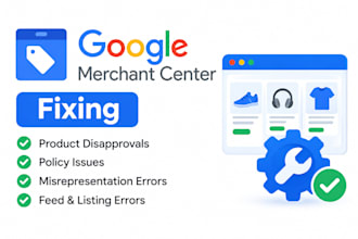 fix google merchant center misrepresentation suspension and approve gmc products