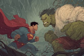 draw you dc or marvel style comic book and superhero