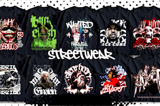 design custom tshirt for streetwear brand