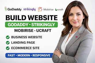 build godaddy website strikingly website mobirise website ucraft website