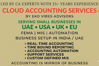 do bookkeeping in zoho or tally, mis reporting, bs