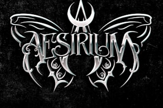 design an epic and elegant symphonic metal logo