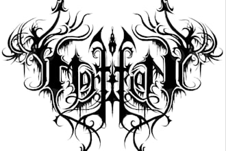 design a unique and rustic folk metal logo