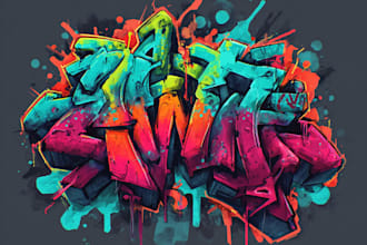 do illustration street art graffiti, abstract with my style