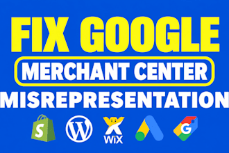 fix google merchant centre suspension and misrepresentation