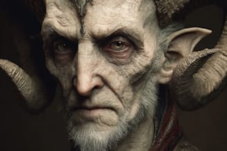 draw the best portrait in halloween or tim burton style