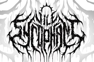 design a brutal and modern deathcore metal logo