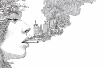 create doodle line art illustration