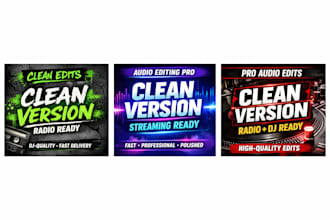 create a professional clean version of your song