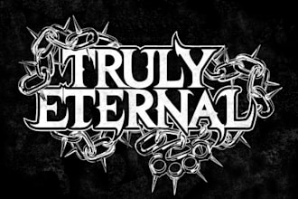 design a dark and mechanical industrial metal logo