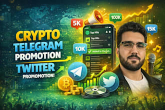 crypto telegram promotion, twitter, telegram promotion