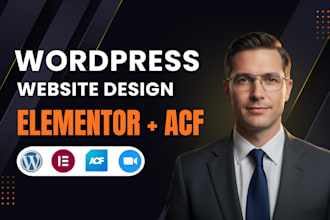 do wordpress website design with elementor and acf redesign wordpress website