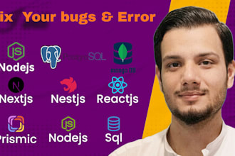 fix bugs and errors in react next nodejs nestjs