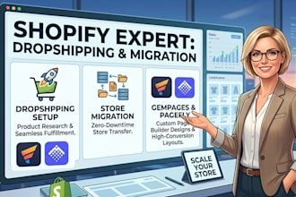 be your shopify dropshipping expert, shopify migration, gem page pagefly shopify