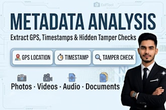 metadata analysis extract gps timestamps and check