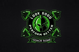 design fitness look good perform better logo