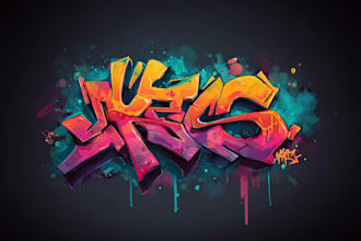 design graffiti artwork for music and branding