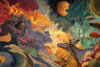 cerate a psychedelic surrealistic art for you