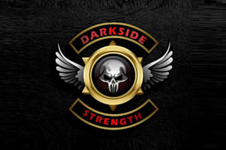 design attractive new skull logo for dark side strength