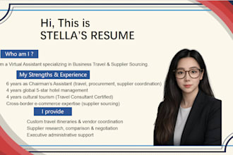 be your professional virtual assistant for travel planning and sourcing