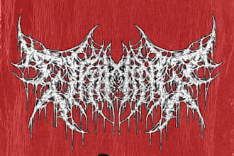 design a brutal and savage death metal logo