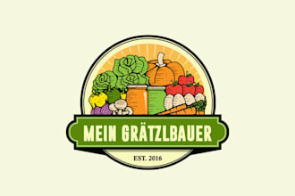 make iconic logo for new generation of weekly farmers market