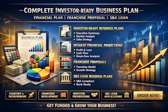 complete investor ready business plan financial plan franchise proposal sba loan