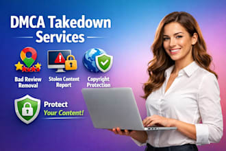 do dmca related service and notice for defamation content
