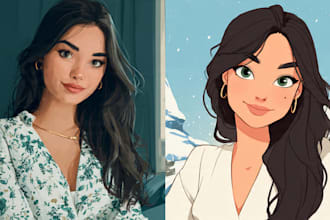 draw magical disney style art for you