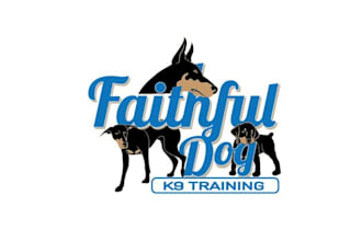 create pet business logo for faithful dog k9 training