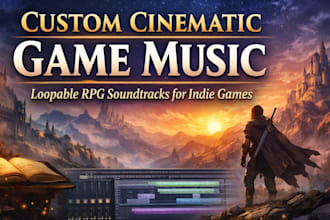 compose epic cinematic rpg game music soundtrack for your indie video game