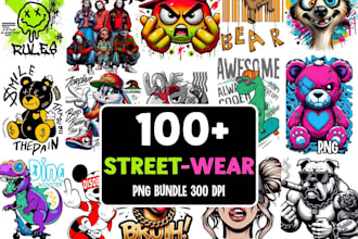 create animal cartoon t shirt graffiti logo