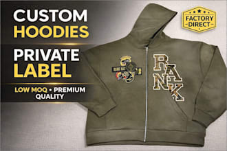 manufacture custom streetwear zip hoodies with patches for your brand