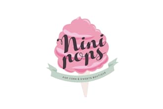 create professional logo for an popcorn candy boutique