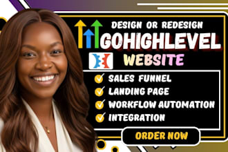 design gohighlevel website ghl landing page ghl salesfunnel ghl a2p 10dlc