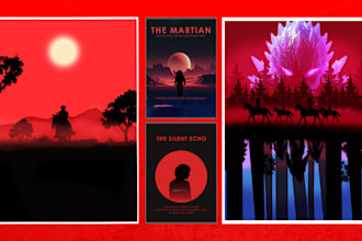 design a  unique minimalist movie poster or film poster