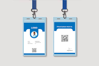 a professional and experienced id card, identity card, name card business card