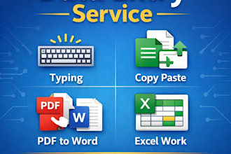 do accurate data entry copy paste typing and PDF to excel