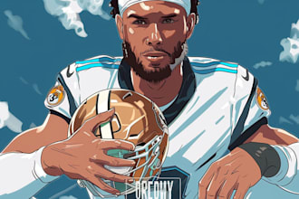 draw sport illustrations or anything in my style