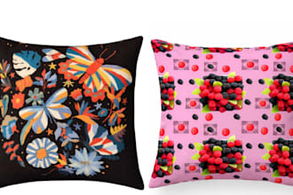 create seamless textile patterns for bedding, pillows and towels