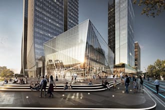 design 3d mixed use building, commercial plaza and complex